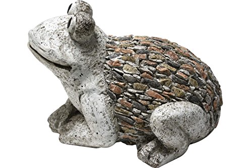 Gartenfigur Frosch 34 cm in Steinoptik Deko Dekofigur Beet S - 3