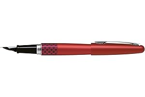 PILOT-Penna stilografica MR3, motivo: retrò, colore: rosso