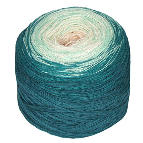 Rellana Regenbogen Bobbel Merino, Farbe 213 Moskau, Tüchergarn zum Häkeln und Stricken, 200 Gramm Knäuel ca. 700 M LL, toller Farbverlauf, incl. Strickanleitung für 1 Tuch