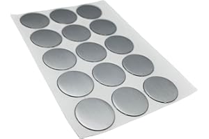 ‎KLAMA 15x Selbstklebende Abdeckkappen für Schrauben, Bohrlöcher & kleine Macken - Universell einsetzbare Schraubenabdeckung (Alu matt, Ø 20 mm)