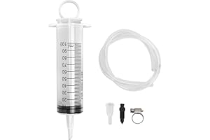 Lwuey Kit Purge Frein Moto, Seringue Embrayage Hydraulique 100ml 50cm Tuyau Système Universel Manuel Disque Vide Changement Liquide Huile Automobile Scooters Quads Ensembles Vélo Outils Main