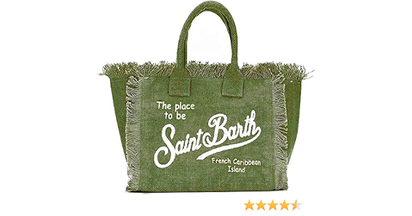 Saint Barth Borsa MC2 Donna Vanity Verde Military Shopper Mare Canvas :  Amazon.it: Scarpe e borse