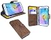 Produktbild Samsung Galaxy S6 EDGE G925F Buchtasche Hülle Case Tasche Wallet BookStyle mit STANDFUNKTION in Braun @ Energmix