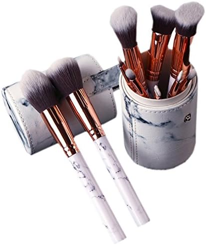 Marble Makeup Brushes Yiitay 10 Pcs Makeup Brushes + Marble Cylinder Brush Holder
