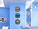Moolecole 3X New Three-dimensional Submarine Wall Stickers Underwater Wallpaper Children's Room Decoration Stickers Living Room Bedroom Wall Stickers Waterproof Removable Wall Sticker Wall Poster