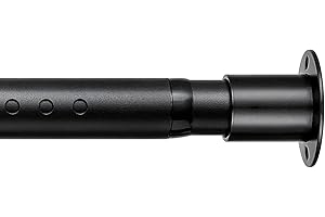 Starbover Kleiderstange Schrank, Garderobenstange Schwarz Ausziehbare Kleiderstange 43-104cm für Schrank und Kleiderschrank