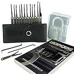 Beginners CoreX Lock Pick Set with Clear Practice Padlock and 43 Page HowTo Pick Locks eBook