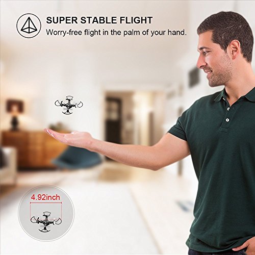 TENKER Skyracer Mini hélicoptère RC Drone pour les enfants, Quadracoptère avec maintien de l'altitude, flips 3D, mode sans tête et décollage / Atterrissage en une touche, bon choix pour les débutants