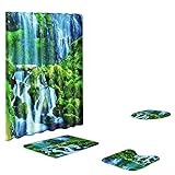 ❥❥❥Fácil absorción de agua y polvo, no tóxico, buena ventilación.➤➤Juego Cortinas Translúcidas Visillos para Ventanas Habitaciones Dormitorios Salones Decoración Moderna para Hogar, 140x260cm con Ojetes, Blanco