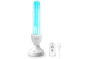 BrightArk Lampe Desinfektion mit Ozon Licht Fernbedienung Timer 25W Keimtötende Lampe Starke Sterilisation und Desinfektion AC220-240V Perfekt für Küche, Schlafzimmer, Wohnzimmer, Büro Frischluft
