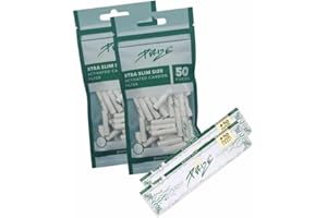 Lot de 100 filtres à charbon actif PURIZE Xtra Slim Size 6 mm - 2 feuilles PURIZE - Blanc