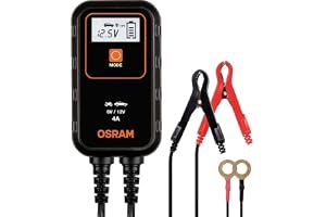 OSRAM BATTERYcharger 904, 4A-laddare och batteriunderhållare för 6V- och 12V-fordon