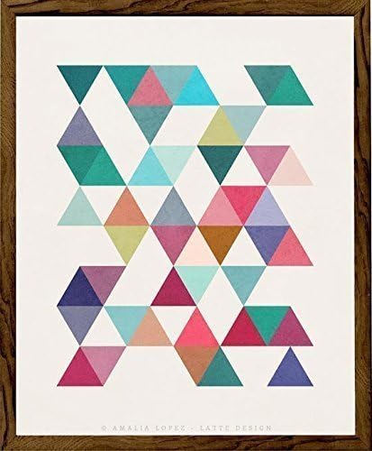 Triangles 5. Geometric print by Latte Design. Scandinavian art, Mid century art, Modern minimal print (unframed)