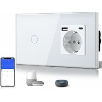 BSEED Presa Schuko Normale con Interruttore Luce Smart Alexa 16 Amp