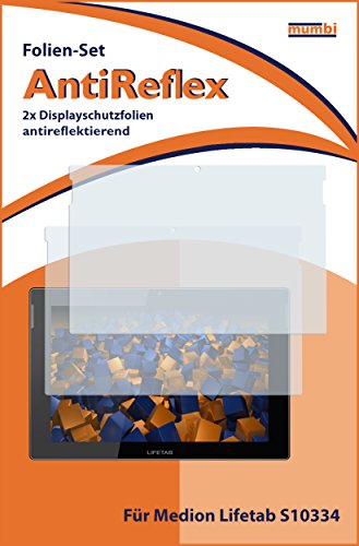 2 x mumbi Displayschutzfolie Medion Lifetab S10334 / S10346 / S10366 Schutzfolie AntiReflex matt - 3