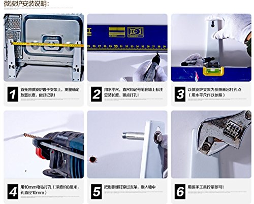 rykey stabile 304 Edelstahl klappbar Regal Rack für Mikrowelle Wandhalterung Laden SmartSPREADER Düngerstreuer - 4