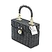 Produktbild Yoome Strohsack Mini Box Clutch Sommer Strandtasche Handtasche mit Kettenriemen, schwarz