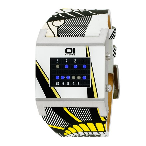 The One KT119B1 - Reloj led de Cuarzo para Hombre con Correa de Piel, Color