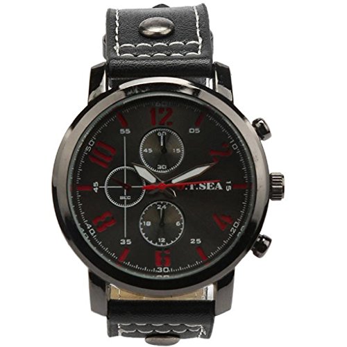 Loveso-Herren Elegant Armbanduhr 2016 Mode Mnner Sport Luxus-Lederband -Quarz-Uhren Armbanduhren_Schwarz Loveso-Herren Elegant Armbanduhr 2016 Mode Mnner Sport Luxus-Lederband -Quarz-Uhren Armbanduhren_Schwarz