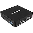 MINIS FORUM Mini PC desktop Processore quad-core Celeron J3160 (fino a 2,24 GHz), 4G DDR3/NVMe 128 GB SSD HDMI e display VGA 