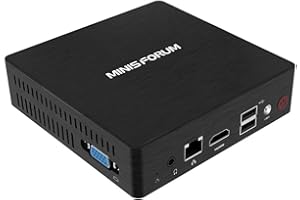 MINIS FORUM Mini PC de sobremesa Procesador Celeron J3160 de Cuatro núcleos (hasta 2,24 GHz), 4G DDR3/NVMe 128 GB SSD Pantalla HDMI y VGA con Sistema de refrigeración USB 3.0/BT 4.2 Dual WiFi