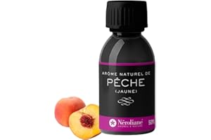 NÉROLIANE NEROLIANE – Arôme Alimentaire Naturel Pêche 50ml – Saveur Douce et Florale – Pour Yaourts Maison, Glaces, Pâtisseries, Bonbons, Cocktails et Boissons – Qualité Professionnelle – Fabriqué en France