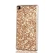Produktbild Huawei p8 Hülle,KSHOP Tasten Handyhülle Schutzhülle Case Cover Etui Bumper Anti-Scratch Plating TPU Silikon Golden Glänzend Glitzer Bling Shining Luxus Farbig Rahmen Gold