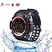 Produktbild Herzfrequenz Fitness Tracker Smarts Armband Sportuhren Outdoor Wasserdichte IP67 Multifunktions Bluetooth Mode EX16 Uhr mit Android und IOS Smartphones,Rot