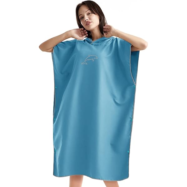 Peignoir Microfibre Unisexe O-day Avec Capuche Poches Ceinture - Léger Pour Voyage Piscine Sport