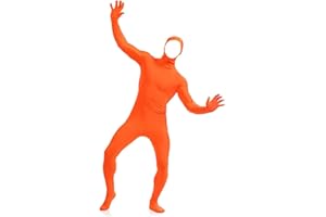 Foweknow Jumpsuit Men Women Face Open Zentai Spandex Bodysuit Halloween Costume Full Body Suit Slim Fit Jumpsuit Solid Onesie Stage Show Fancy Dress Xmas One Piece