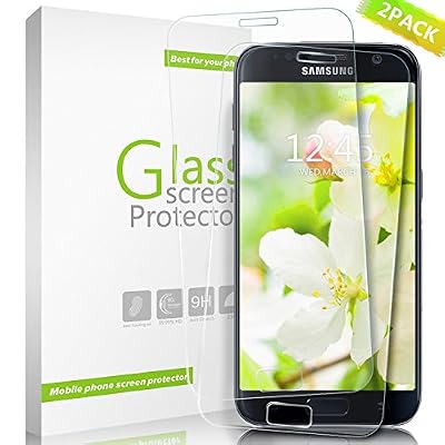 Aonsen Verre Trempé Galaxy S7 Couverture Complète, [Lot de 2] 3D en Verre Trempé écran Protecteur Vitre, Ultra Résistant Dureté 9H Glass Pas de bulles Anti Rayures Pour Samsung Galaxy S7 - Transparent