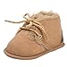 Produktbild URSING Baby Girl Boys Frenulum Baumwollgepolsterter Sneaker Unisex Anti-Rutsch Freizeit Schuhe Klassischer Schnürhalbschuh Lauflernschuhe Krabbelschuhe Winter gefüttert in vielen Designs (11, Khaki)