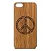 Produktbild Peace Sign iPhone 7 Case/Cover von imakethecase | Umweltfreundliche Bambus Holz Cover | Retro Hippie Chic Peaceful Ornament Symbol.