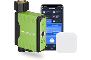 GIEXSMART ZIGBEE Smart Garden Watering Timer with ZIGBEE Gateway, Built-in Turbine Water Meter, Up to 10 Programmable Schedules, Compatible with Tuya Smart and Smart Life App