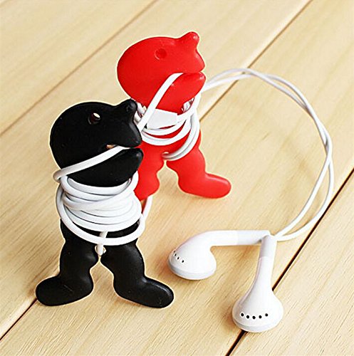 SwirlColor 2 Stück Kopfhörer-Kabel-Manager Earbud Cord Organizer Wire Winder – zufällige Farbe - 5