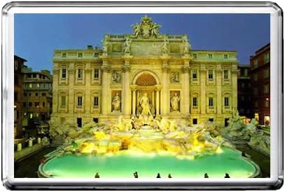 TREVI FOUNTAIN - ROME, ITALY, TRAVEL SOUVENIR - FRIDGE MAGNET