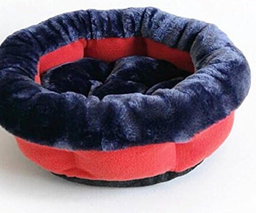 GEGEQUNAERYA Pet Nest Pet Bed Suede Octagon Garden Doghouse Warmer Nest Pet Products Pet Supplies Petty Red Teddy Bomei Washable Method Cowhouse Four Seasons