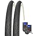Produktbild Set: 2 x Schwalbe Road Cruiser schwarz-Weiss 26x1.75/47-559 + Schwalbe Schläuche Dunlopventil