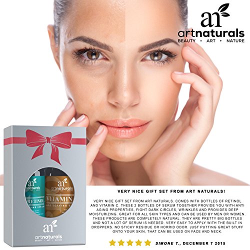 ArtNaturals Vitamin C und Retinol Serum – Anti Aging Set – je 30 ml - 4