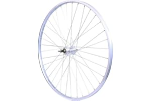 ROVVA - Roue Arrière VTT 24 Pouces De Fabrication Française (Etrto : 540X37) - 36 Rayons - Axe Moyeu 9Mm - Serrage Écrous - 6 Vitesses - Argenté