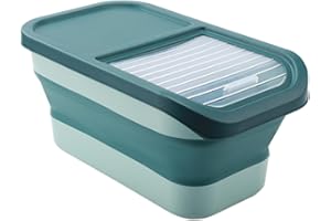 HLELU conteneur croquettes chien 20kg,de stockage de nourriture pour animaux,boite croquette chien,Résistant à la moisissure et à l'humidité, tasse à mesurer et pelle incluses