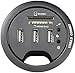 Produktbild Xystec Tisch USB Dose: Tisch-Kabeldose 60 mm, USB-2.0-Hub, Card-Reader, Audioanschluss (Tisch Steckdosenleiste mit USB)
