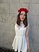 Red Rose Flower Headband Hair Crown Festival Boho Garland Vtg Large Big Lana O29 *EXCLUSIVELY SOLD BY STARCROSSED BEAUTY*