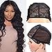 Price comparison product image 2Pieces Double Lace Wig Caps for Making Wigs Hair Net Adjustable Straps Black Wig Cap for Women