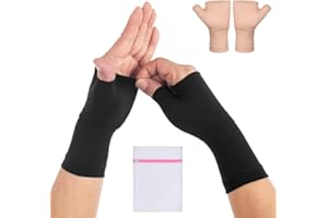 360 RELIEF Wrist and Thumb Support - Compression for Comfort and Stability | Joint Support, Sports, Hand Movement Enhancement | for Men and Women | 1 Pair - 2 PCS, Medium, Black with Mesh Laundry Bag