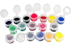 Kemelo - Colorante de Resina de Pasta de Pigmento epoxi de 18 Colores, Cada 0.07 oz, colorante de Resina no tóxico, Color sólido para Hacer Joyas, Manualidades, Manualidades, 18 Colores