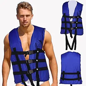 KIRFIZ Swimming Jackets Adults, Life Vest for Kids Adults Water Sport Life Vest, Life Jacket with Adjustable Safety Strap, Personal Floatation Device for Outdoor Fishing Swimming Water Sports