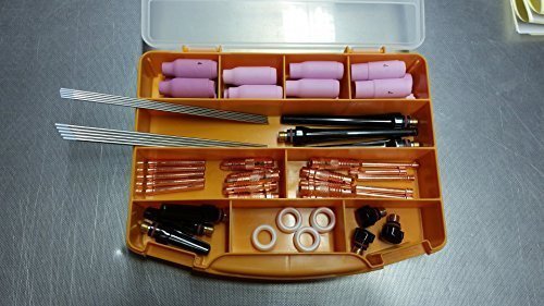 61 Teiliges WIG Sortiment 1,6-2,4mm für Set SR17 SR18 SR26 mit Wolframelektrode im Kasten