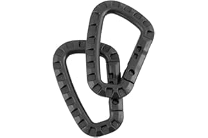 KOMBAT UK 1 x Black Tactical Carabiner Kombat Carabina Pair Military