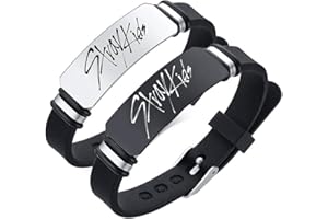 AYVRUOP Stray Kids Pulsera,2Pcs Kpop Brazalete, Skzoo Merch, Pulsera de silicona ajustable,pulsera para fans de cumpleaños creativa